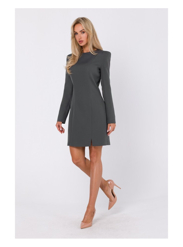 M755 Suknelė su modeliuojančiomis siūlėmis - chaki