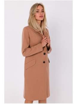 M758 Sagamis užsegamas camel paltas - kupranugario