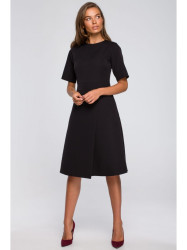 S240 Wrap front dress - black