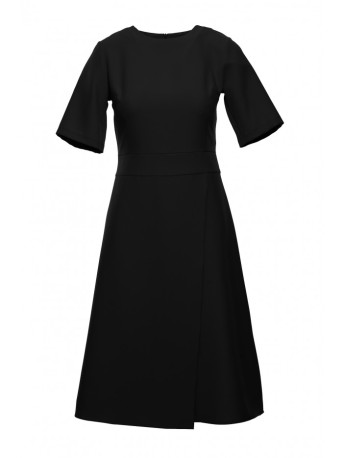 S240 Wrap front dress - black