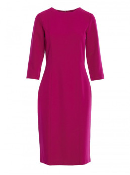 S350 Figūrą išryškinanti suknelė su skeltuku - slyvų