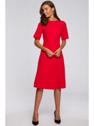 S240 Wrap front dress - red