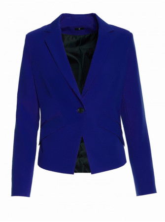 S353 Prigludęs vieno sagos švarkas - karališka mėlyna