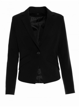 S353 Vienaeilis švarkas su sagute - juoda