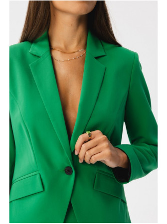 S353 Žalias vienos sagos švarkas - žalia