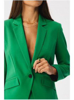 S353 Žalias vienos sagos švarkas - žalia