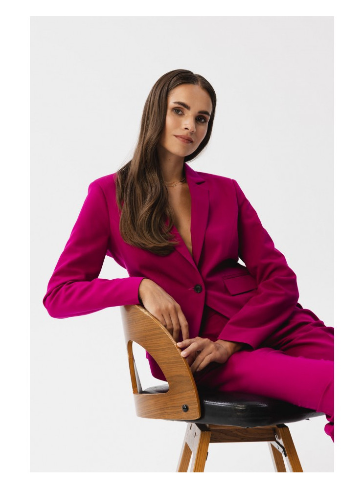 S353 Prigludęs vieno sagos švarkas - slyvų