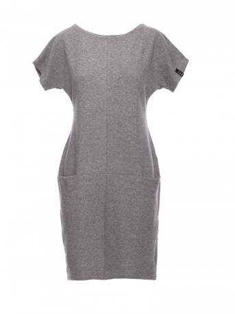 B050 Midi dress with in-seam pockets - grey