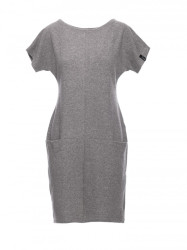 B050 Midi dress with in-seam pockets - grey