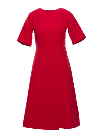 S240 Wrap front dress - red