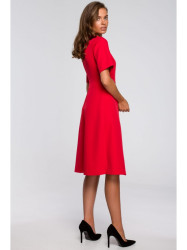 S240 Wrap front dress - red