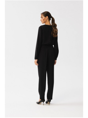 S355 Kombinezonas su skeltu kaklu - juoda