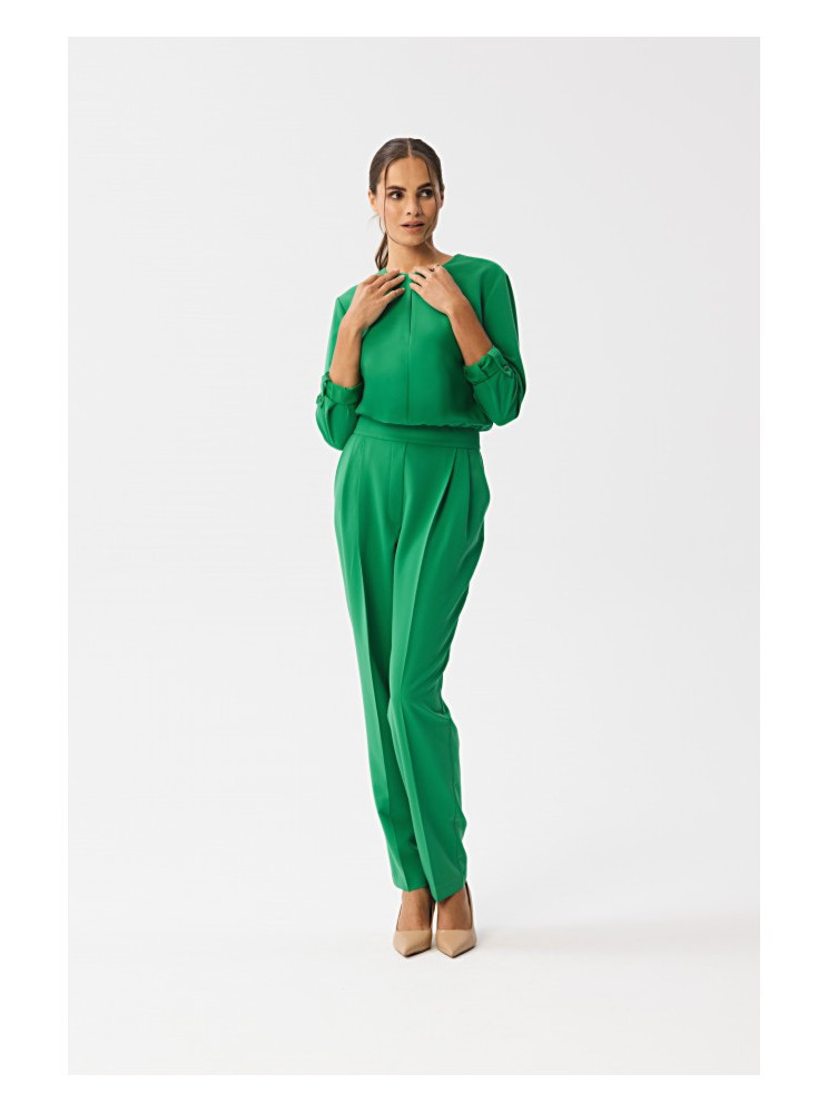 S355 Kombinezonas su skeltu kaklu - žalia