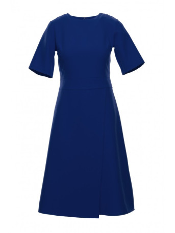 S240 Wrap front dress - navy blue