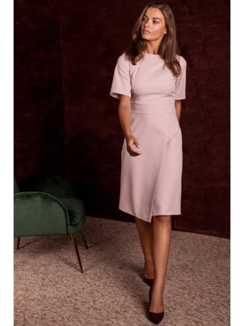 S240 Wrap front dress - powder