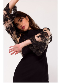 .K182 Suknelės su plačiomis gipiūrinėmis rankovėmis kopija - smėlio