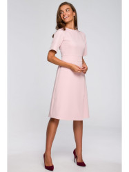 S240 Wrap front dress - powder