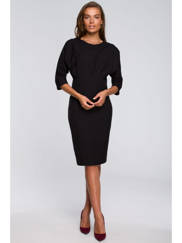 S242 Bat sleeve dress - black