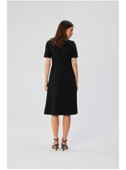 S361 Sukinėlė su klostėmis šone - juoda