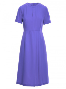 S361 Siaurėjanti suknelė su klostėmis šone - violetinė