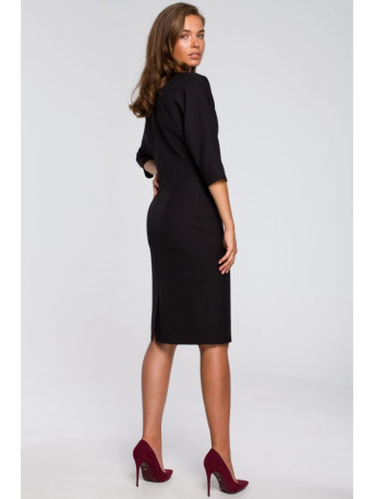 S242 Bat sleeve dress - black