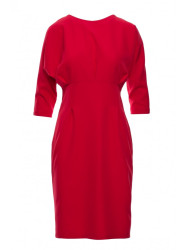 S242 Bat sleeve dress - red