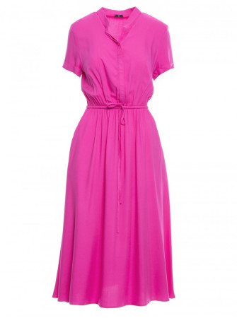 S366 Viskozinė suknelė su raišteliu liemenyje - alyvinė