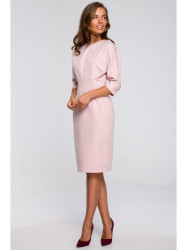 S242 Bat sleeve dress - powder