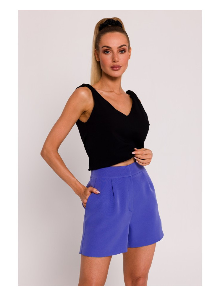 M775 Šortai su klostėmis - light purple