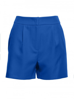 M775 Šortai su klostėmis - mėlyna