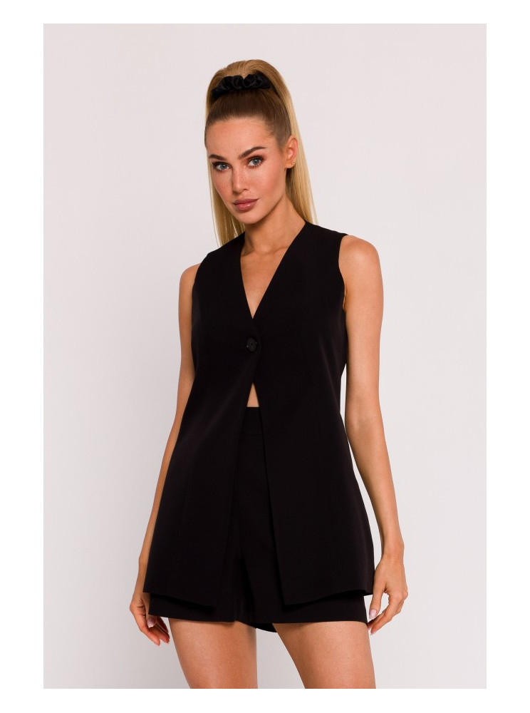 M776 Viensagstis švarkas be rankovių - juoda