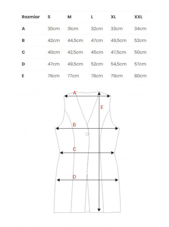 M776 Viensagstis švarkas be rankovių - juoda