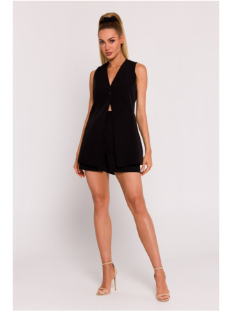 M776 Viensagstis švarkas be rankovių - juoda