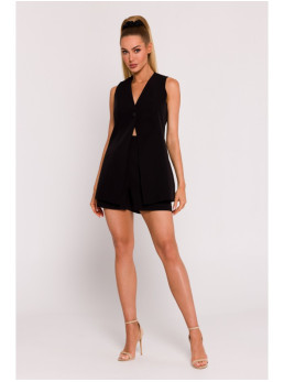 M776 Viensagstis švarkas be rankovių - juoda