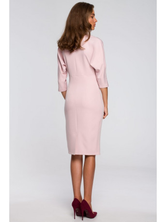 S242 Bat sleeve dress - powder