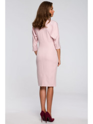 S242 Bat sleeve dress - powder