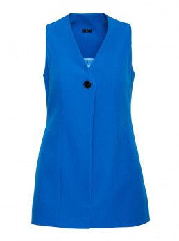 M776 Vienasagė palaidinė-švarkas be rankovių - mėlyna