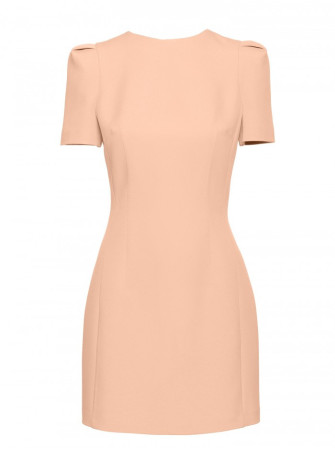 M777 Mini suknelė su paminkštintais pečiais - smėlio