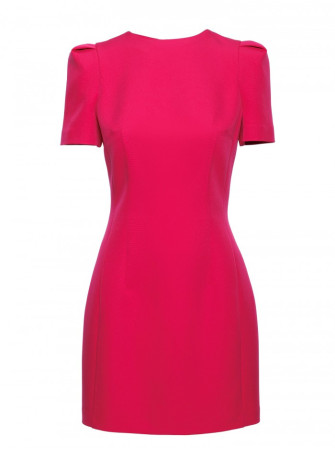 M777 Mini suknelė su paaukštintais pečiais - fuksijos