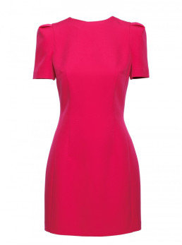 M777 Mini suknelė su paaukštintais pečiais - fuksijos