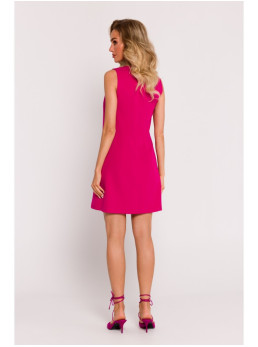 M778 Suknelė be rankovių su iškirpimais - fuksijos