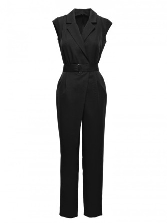 M780 Asimetriško dizaino kombinezonas - juoda