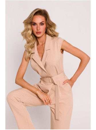 M780 Asimetriško dizaino kombinezonas - smėlio