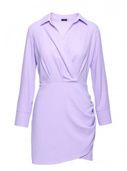 M783 Mini suknelė su apykakle - violetinė