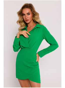 M783 Mini suknelė su apykakle - žalia