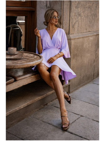 M785 Trapecijos formos mini suknelė - violetinė