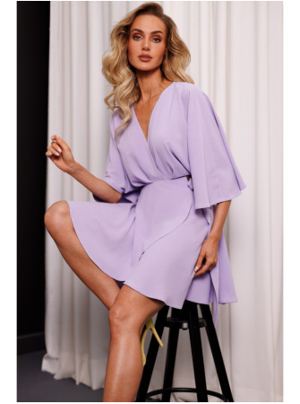 M785 Klėšinė mini suknelė - violetinė