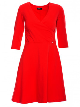 M786 Figūrą išryškinanti mini suknelė - raudona