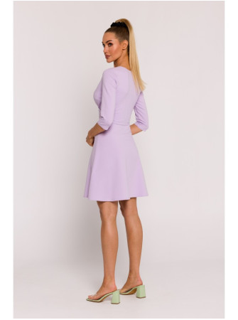 M786 Prigludusi ir platėjanti mini suknelė - violetinė