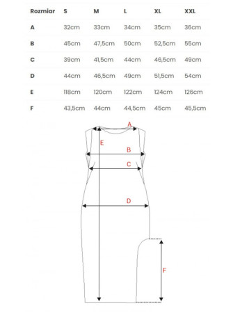 M787 Raštuota suknelė su iškirptėmis kojoms - raudona